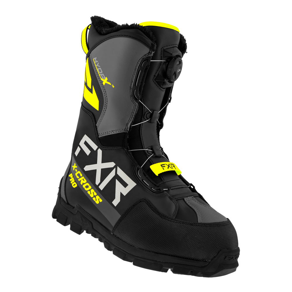 Ботинки FXR X-Cross Pro BOA с утеплителем Black/Hi Vis, 8/10/41