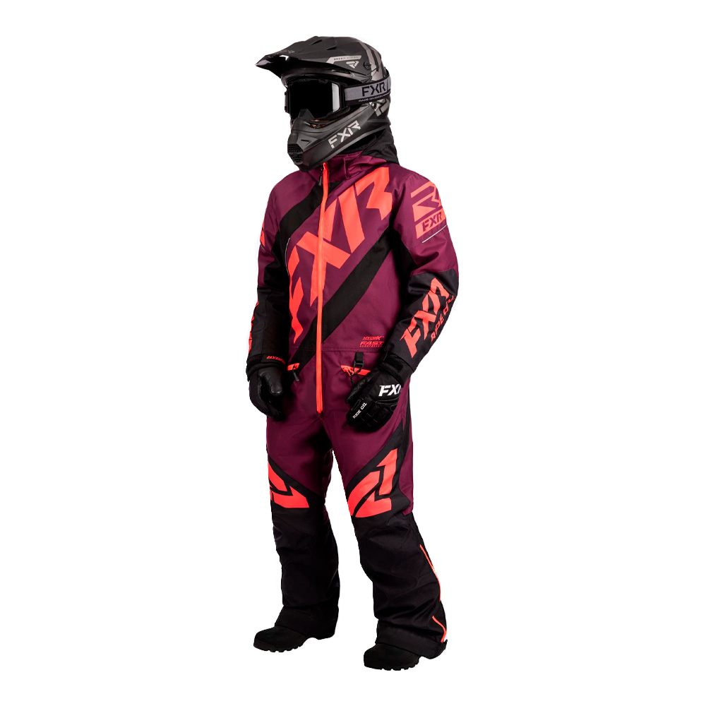 Детский комбинезон FXR CX с утеплителем Wine/Coral/Black, 2