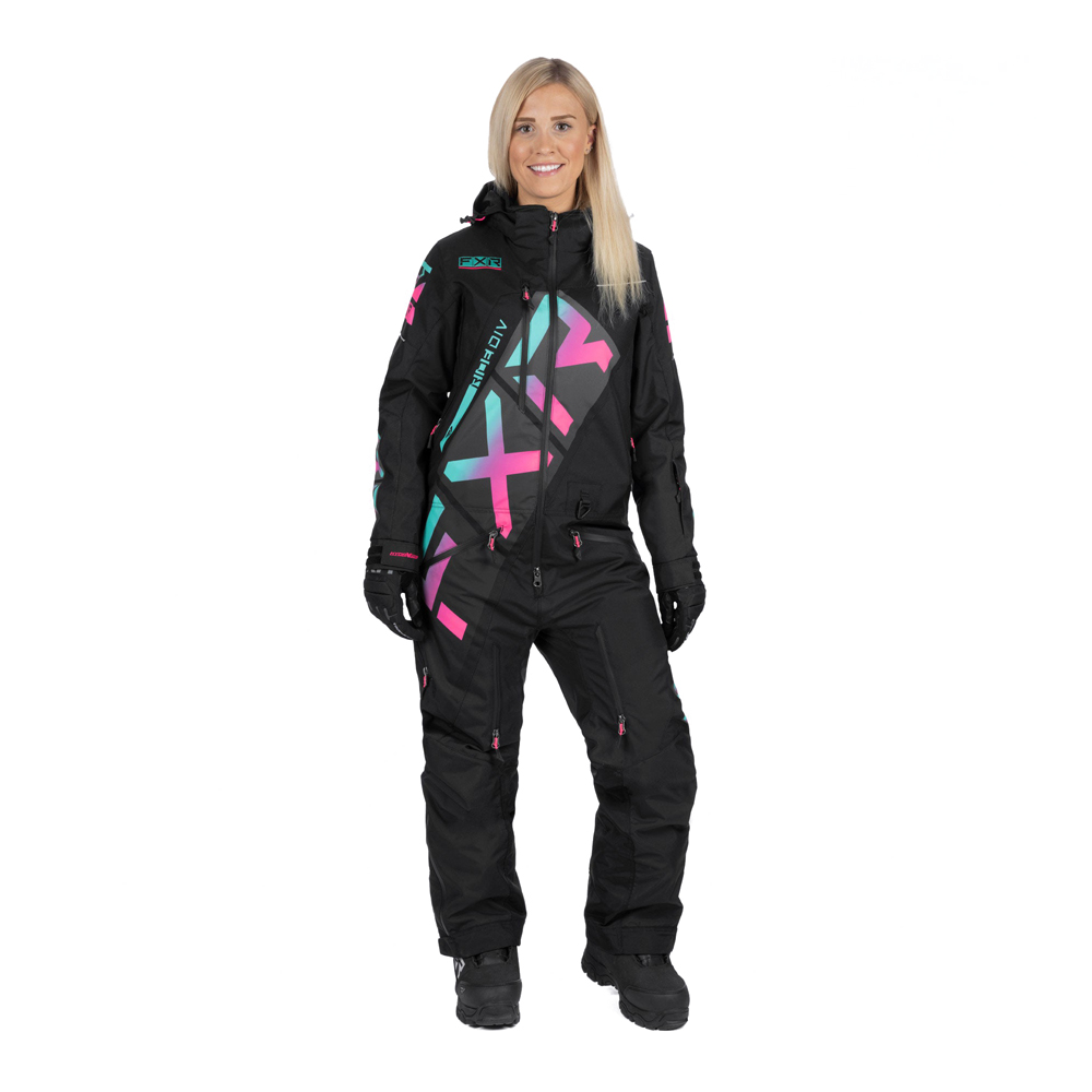 Комбинезон FXR CX F.A.S.T. с утеплителем Black/Mint-Electric Pink Fade, 8