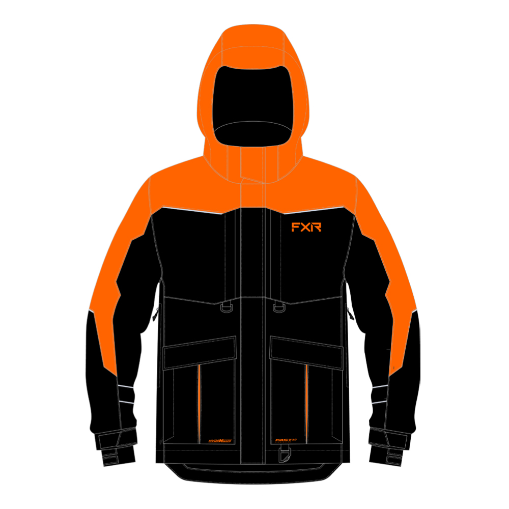 Куртка FXR Excursion с утеплителем Black/Orange, 2XL