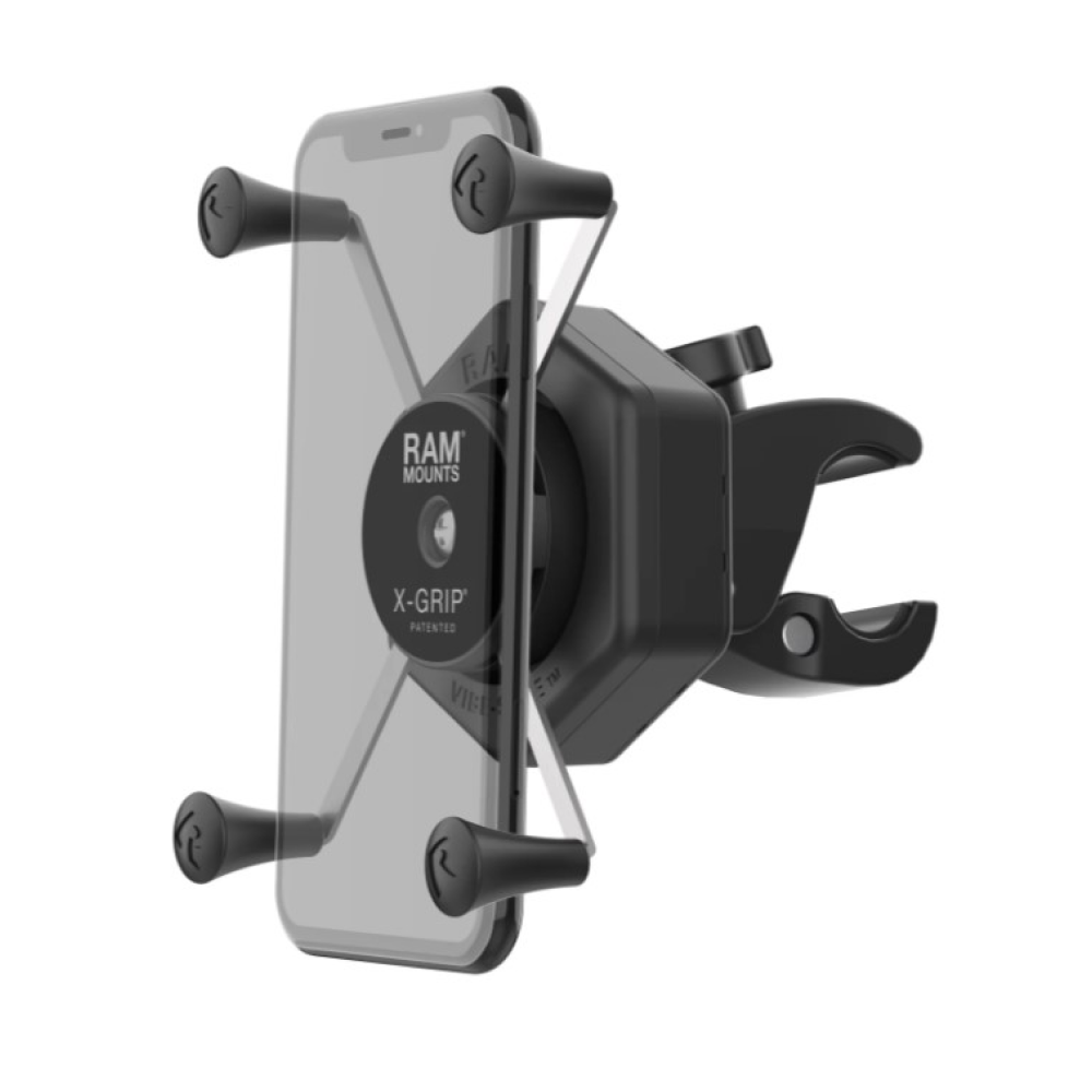Крепление для большого телефона RAM MOUNTS X-Grip  с Vibe-Safe и маленьким зажимом Tough-Claw