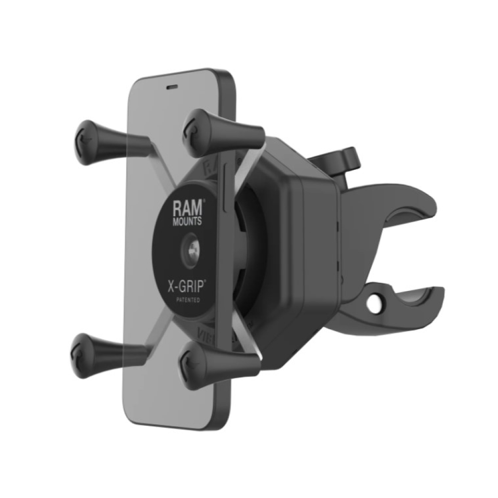Крепление для телефона RAM MOUNTS X-Grip с Vibe-Safe и маленьким зажимом Tough-Claw
