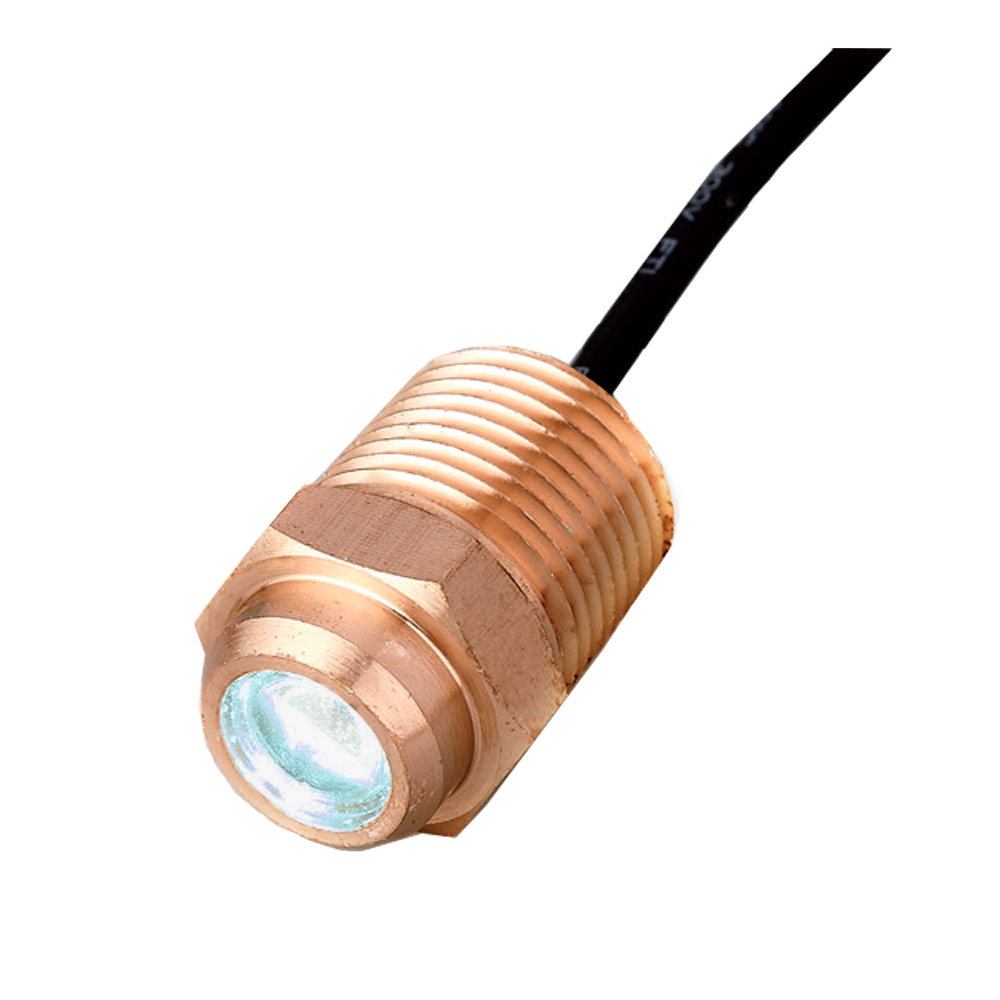 Фонарь подводный в отверстие сливной пробки AAA, хромированная медь синий