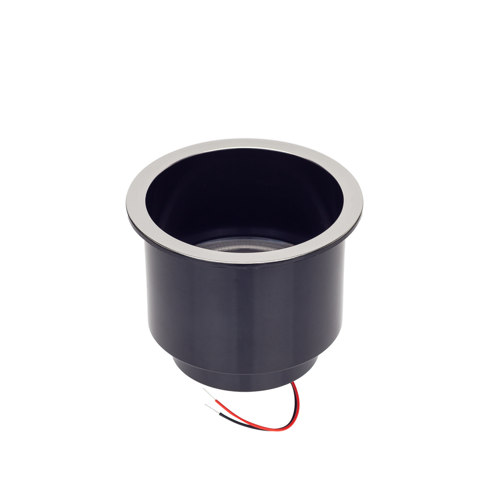 Подстаканник Skipper, черный ABS пластик, подсветка