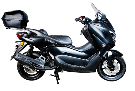 Максискутер SPRMOTORS CITY MAX чёрный T4-50H (с кофром)