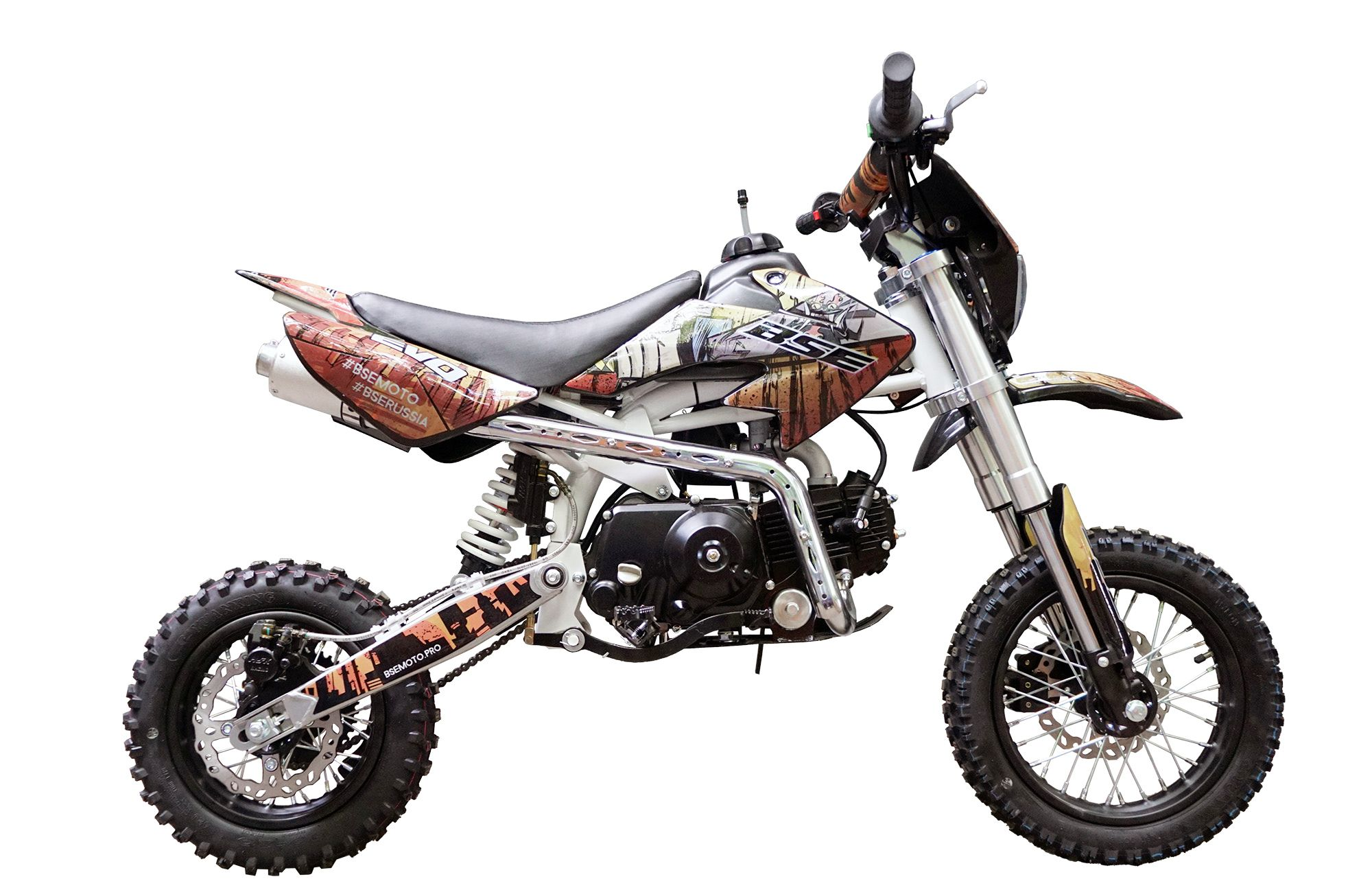 Питбайк BSE EVO 110e Samurai SA 12\10 (Полуавтоматическая КПП). арт. B0EVCB045BHW3