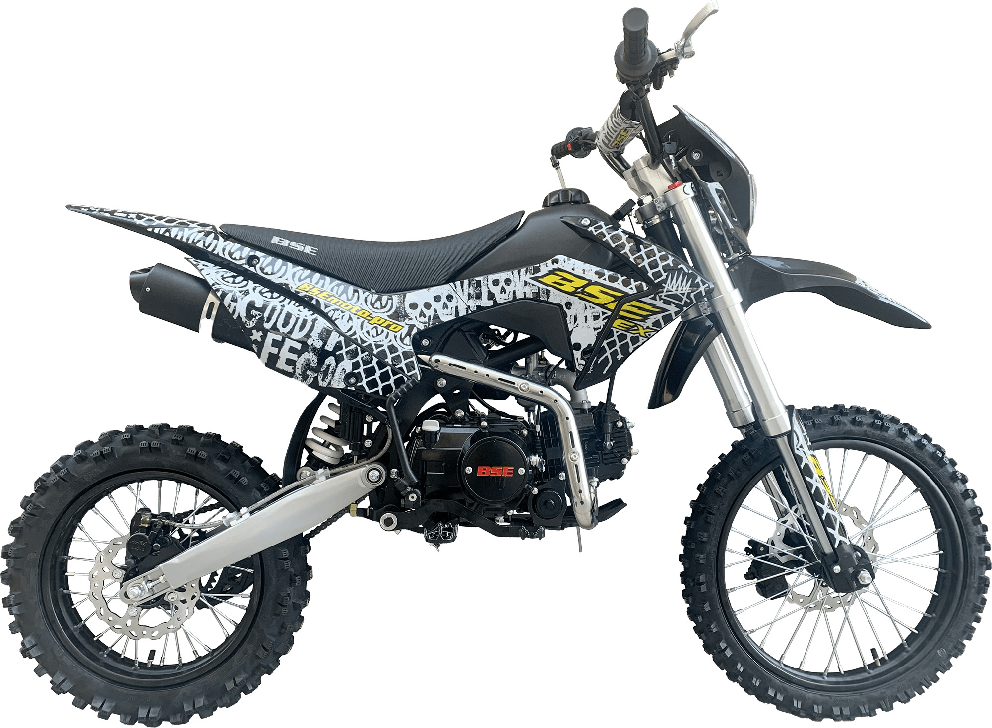 Питбайк BSE EX 14\12 Max13 White Yellow (030) . арт. B0EXYG030CRW1